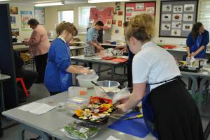 Ready Steady Cook Part 2 – March 21, 2017: Year Eight pupils enjoy a Young Chef competition at Swanmead School organised by Ilminster Rotary Club. Photo 5
