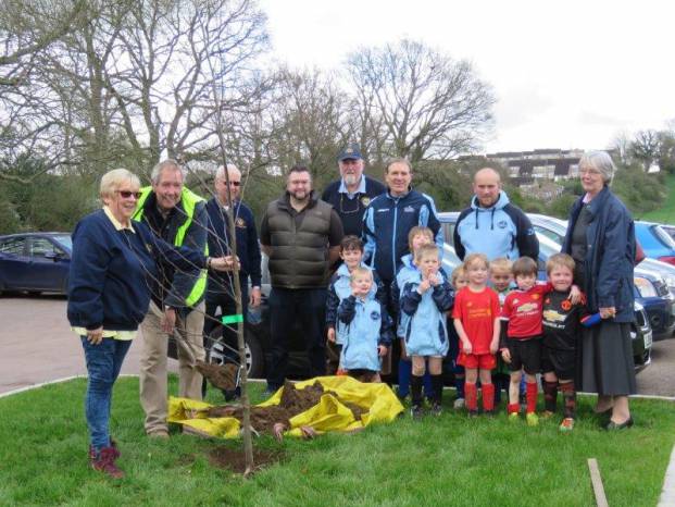 CLUBS AND SOCIETIES: Ilminster Lions Club plants tree at new Archie Gooch Pavilion