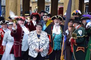 Ilminster Town Criers Competition Part 2 – May 13, 2017: Town criers gathered in Ilminster town centre for the annual competition.  Photo 1
