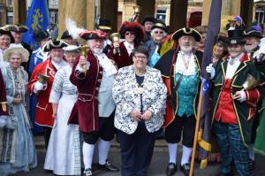 Ilminster Town Criers Competition Part 2 – May 13, 2017: Town criers gathered in Ilminster town centre for the annual competition.  Photo 4