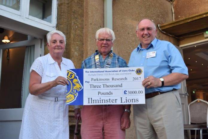 CLUBS AND SOCIETIES: Ilminster Lions Club backs Parkinson’s UK charity