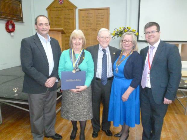 SCHOOL NEWS: Cathy Tremaine now stands alongside Mother Teresa and Boris Yeltsin
