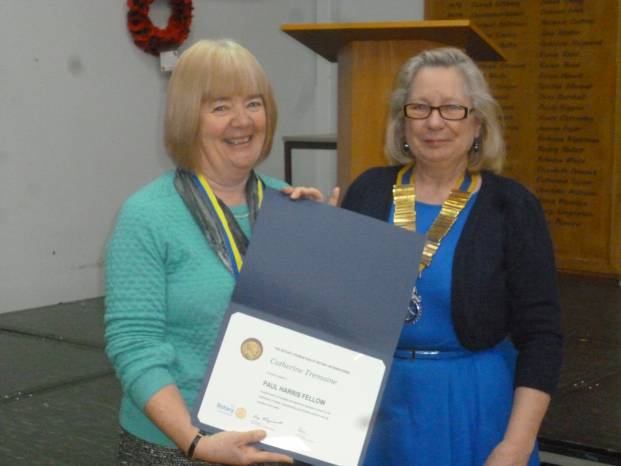 SCHOOL NEWS: Cathy Tremaine now stands alongside Mother Teresa and Boris Yeltsin