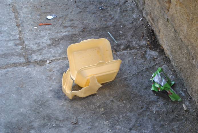 ILMINSTER NEWS: Three bins within eyesight and people still drop litter in Market House Photo 2