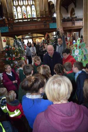 Ilminster Christmas Tree Festival – December 4, 2017: More than 50 decorated Christmas Trees are on display at the Minster Church in Ilminster for the annual charity Christmas Tree Festival from December 4-9, 2017. Photo 21