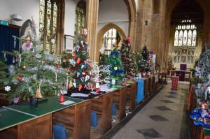 Ilminster Christmas Tree Festival – December 4, 2017: More than 50 decorated Christmas Trees are on display at the Minster Church in Ilminster for the annual charity Christmas Tree Festival from December 4-9, 2017. Photo 2
