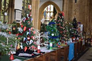 Ilminster Christmas Tree Festival – December 4, 2017: More than 50 decorated Christmas Trees are on display at the Minster Church in Ilminster for the annual charity Christmas Tree Festival from December 4-9, 2017. Photo 3