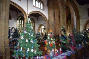 Ilminster Christmas Tree Festival – December 4, 2017: More than 50 decorated Christmas Trees are on display at the Minster Church in Ilminster for the annual charity Christmas Tree Festival from December 4-9, 2017. Photo 4