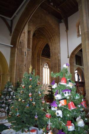 Ilminster Christmas Tree Festival – December 4, 2017: More than 50 decorated Christmas Trees are on display at the Minster Church in Ilminster for the annual charity Christmas Tree Festival from December 4-9, 2017. Photo 6