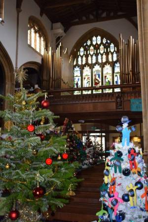 Ilminster Christmas Tree Festival – December 4, 2017: More than 50 decorated Christmas Trees are on display at the Minster Church in Ilminster for the annual charity Christmas Tree Festival from December 4-9, 2017. Photo 7