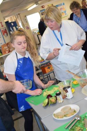Young Chef Part 1 – March 8, 2018: Year Seven students serve up some delicious treats in the annual Ilminster Rotary Club’s Young Chef competition at Swanmead School in Ilminster. Photo 7