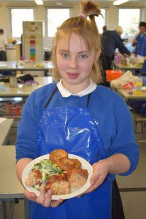 Young Chef Part 2 – March 8, 2018: Year Seven students serve up some delicious treats in the annual Ilminster Rotary Club’s Young Chef competition at Swanmead School in Ilminster. Photo 7