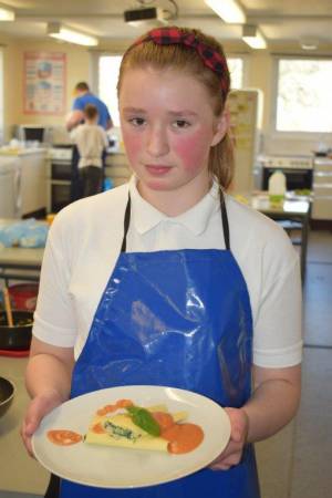 Young Chef Part 2 – March 8, 2018: Year Seven students serve up some delicious treats in the annual Ilminster Rotary Club’s Young Chef competition at Swanmead School in Ilminster. Photo 8