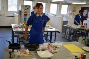Young Chef Part 3 – March 8, 2018: Year Eight students serve up some delicious treats in the annual Ilminster Rotary Club’s Young Chef competition at Swanmead School in Ilminster. Photo 1
