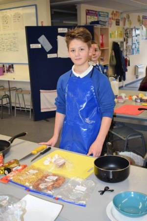 Young Chef Part 3 – March 8, 2018: Year Eight students serve up some delicious treats in the annual Ilminster Rotary Club’s Young Chef competition at Swanmead School in Ilminster. Photo 2