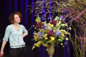 Springing into Easter – March 27, 2018: The team from Cottage Flowers entertain a packed audience at the Warehouse Theatre in Ilminster with a flower arranging demonstration. Photo 15