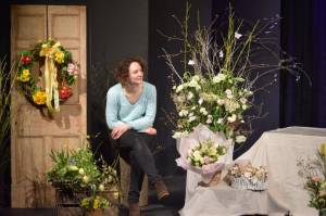 Springing into Easter – March 27, 2018: The team from Cottage Flowers entertain a packed audience at the Warehouse Theatre in Ilminster with a flower arranging demonstration. Photo 21