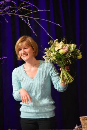 Springing into Easter – March 27, 2018: The team from Cottage Flowers entertain a packed audience at the Warehouse Theatre in Ilminster with a flower arranging demonstration. Photo 7