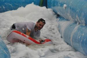 Ilminster Town FC fun day Part 5 – July 9, 2016: A giant water slide was the star attraction at a family fun day held to celebrate Ilminster Town Football Club’s new Archie Gooch Pavilion headquarters in Britten’s Field. Photo 13