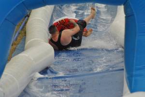 Ilminster Town FC fun day Part 5 – July 9, 2016: A giant water slide was the star attraction at a family fun day held to celebrate Ilminster Town Football Club’s new Archie Gooch Pavilion headquarters in Britten’s Field. Photo 14