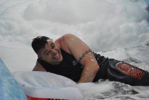 Ilminster Town FC fun day Part 5 – July 9, 2016: A giant water slide was the star attraction at a family fun day held to celebrate Ilminster Town Football Club’s new Archie Gooch Pavilion headquarters in Britten’s Field. Photo 22