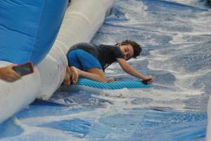 Ilminster Town FC fun day Part 7 – July 9, 2016: A giant water slide was the star attraction at a family fun day held to celebrate Ilminster Town Football Club’s new Archie Gooch Pavilion headquarters in Britten’s Field. Photo 13