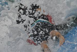 Ilminster Town FC fun day Part 8 – July 9, 2016: A giant water slide was the star attraction at a family fun day held to celebrate Ilminster Town Football Club’s new Archie Gooch Pavilion headquarters in Britten’s Field. Photo 21