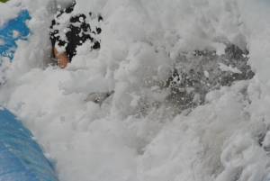 Ilminster Town FC fun day Part 8 – July 9, 2016: A giant water slide was the star attraction at a family fun day held to celebrate Ilminster Town Football Club’s new Archie Gooch Pavilion headquarters in Britten’s Field. Photo 22