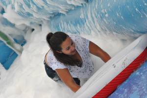 Ilminster Town FC fun day Part 8 – July 9, 2016: A giant water slide was the star attraction at a family fun day held to celebrate Ilminster Town Football Club’s new Archie Gooch Pavilion headquarters in Britten’s Field. Photo 34