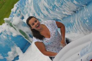 Ilminster Town FC fun day Part 8 – July 9, 2016: A giant water slide was the star attraction at a family fun day held to celebrate Ilminster Town Football Club’s new Archie Gooch Pavilion headquarters in Britten’s Field. Photo 35