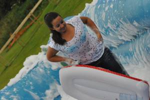 Ilminster Town FC fun day Part 8 – July 9, 2016: A giant water slide was the star attraction at a family fun day held to celebrate Ilminster Town Football Club’s new Archie Gooch Pavilion headquarters in Britten’s Field. Photo 36