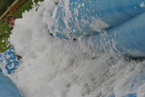 Ilminster Town FC fun day Part 8 – July 9, 2016: A giant water slide was the star attraction at a family fun day held to celebrate Ilminster Town Football Club’s new Archie Gooch Pavilion headquarters in Britten’s Field. Photo 7