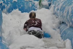 Ilminster Town FC fun day Part 9 – July 9, 2016:: A giant water slide was the star attraction at a family fun day held to celebrate Ilminster Town Football Club’s new Archie Gooch Pavilion headquarters in Britten’s Field. Photo 13