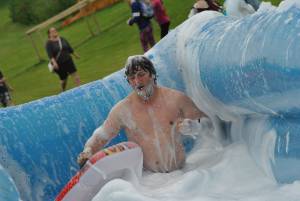 Ilminster Town FC fun day Part 9 – July 9, 2016:: A giant water slide was the star attraction at a family fun day held to celebrate Ilminster Town Football Club’s new Archie Gooch Pavilion headquarters in Britten’s Field. Photo 19