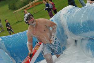Ilminster Town FC fun day Part 9 – July 9, 2016:: A giant water slide was the star attraction at a family fun day held to celebrate Ilminster Town Football Club’s new Archie Gooch Pavilion headquarters in Britten’s Field. Photo 20