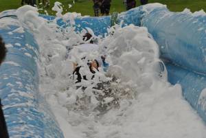 Ilminster Town FC fun day Part 9 – July 9, 2016:: A giant water slide was the star attraction at a family fun day held to celebrate Ilminster Town Football Club’s new Archie Gooch Pavilion headquarters in Britten’s Field. Photo 25