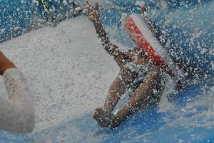 Ilminster Town FC fun day Part 10 – July 9, 2016: A giant water slide was the star attraction at a family fun day held to celebrate Ilminster Town Football Club’s new Archie Gooch Pavilion headquarters in Britten’s Field. Photo 15