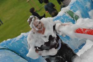 Ilminster Town FC fun day Part 10 – July 9, 2016: A giant water slide was the star attraction at a family fun day held to celebrate Ilminster Town Football Club’s new Archie Gooch Pavilion headquarters in Britten’s Field. Photo 26