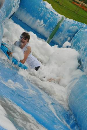 Ilminster Town FC fun day Part 11 – July 9, 2016: A giant water slide was the star attraction at a family fun day held to celebrate Ilminster Town Football Club’s new Archie Gooch Pavilion headquarters in Britten’s Field. Photo 27