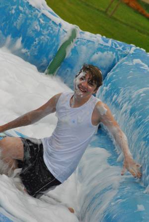 Ilminster Town FC fun day Part 11 – July 9, 2016: A giant water slide was the star attraction at a family fun day held to celebrate Ilminster Town Football Club’s new Archie Gooch Pavilion headquarters in Britten’s Field. Photo 29