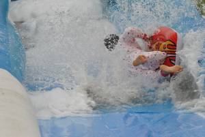 Ilminster Town FC fun day Part 12 – July 9, 2016: A giant water slide was the star attraction at a family fun day held to celebrate Ilminster Town Football Club’s new Archie Gooch Pavilion headquarters in Britten’s Field. Photo 18