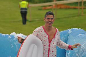 Ilminster Town FC fun day Part 12 – July 9, 2016: A giant water slide was the star attraction at a family fun day held to celebrate Ilminster Town Football Club’s new Archie Gooch Pavilion headquarters in Britten’s Field. Photo 21