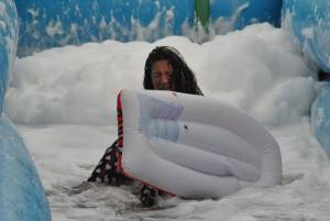 Ilminster Town FC fun day Part 12 – July 9, 2016: A giant water slide was the star attraction at a family fun day held to celebrate Ilminster Town Football Club’s new Archie Gooch Pavilion headquarters in Britten’s Field. Photo 30