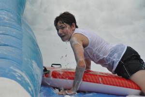 Ilminster Town FC fun day Part 14 – July 9, 2016: A giant water slide was the star attraction at a family fun day held to celebrate Ilminster Town Football Club’s new Archie Gooch Pavilion headquarters in Britten’s Field. Photo 12