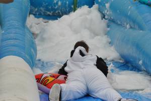 Ilminster Town FC fun day Part 14 – July 9, 2016: A giant water slide was the star attraction at a family fun day held to celebrate Ilminster Town Football Club’s new Archie Gooch Pavilion headquarters in Britten’s Field. Photo 27