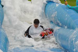 Ilminster Town FC fun day Part 14 – July 9, 2016: A giant water slide was the star attraction at a family fun day held to celebrate Ilminster Town Football Club’s new Archie Gooch Pavilion headquarters in Britten’s Field. Photo 30