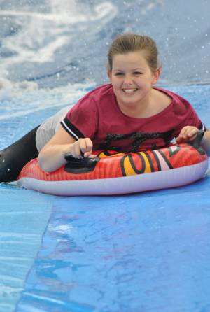 Ilminster Town FC fun day Part 15 – July 9, 2016: A giant water slide was the star attraction at a family fun day held to celebrate Ilminster Town Football Club’s new Archie Gooch Pavilion headquarters in Britten’s Field. Photo 22