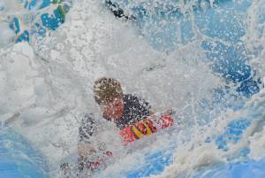 Ilminster Town FC fun day Part 15 – July 9, 2016: A giant water slide was the star attraction at a family fun day held to celebrate Ilminster Town Football Club’s new Archie Gooch Pavilion headquarters in Britten’s Field. Photo 29