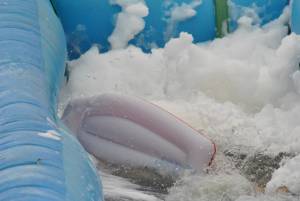 Ilminster Town FC fun day Part 16 – July 9, 2016: A giant water slide was the star attraction at a family fun day held to celebrate Ilminster Town Football Club’s new Archie Gooch Pavilion headquarters in Britten’s Field. Photo 16