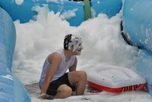Ilminster Town FC fun day Part 16 – July 9, 2016: A giant water slide was the star attraction at a family fun day held to celebrate Ilminster Town Football Club’s new Archie Gooch Pavilion headquarters in Britten’s Field. Photo 18